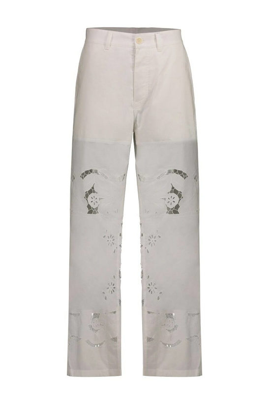 Photo: Marine Serre Wide Leg Pant In Regenerated Household Linen