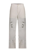 Marine Serre Wide Leg Pant In Regenerated Household Linen