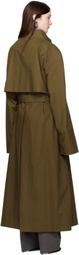 MARIE ADAM-LEENAERDT Khaki Multiple Ways Skirt Trench Coat