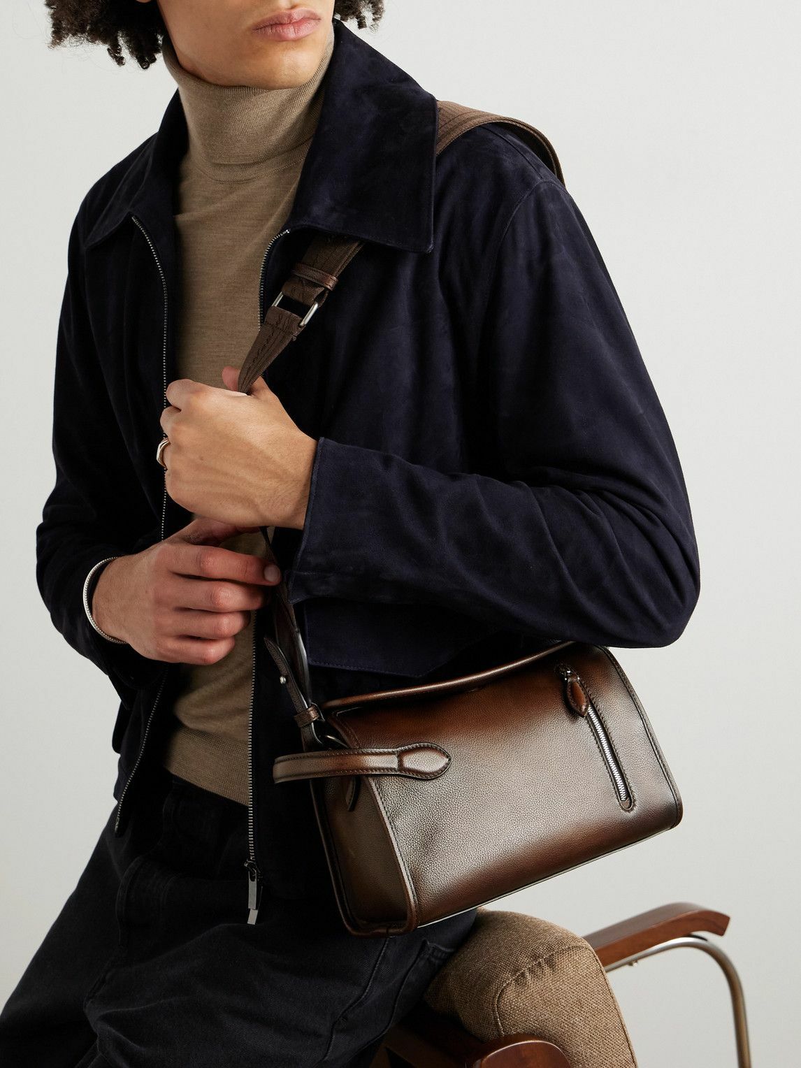 Berluti - Morning On Strap Venezia Leather Messenger Bag