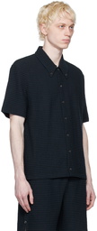 Thom Browne Navy & Black Button Shirt