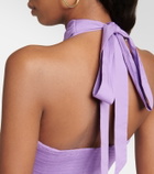 Staud - Kai cropped halter-neck cotton top