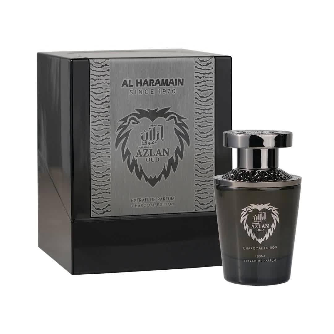 Al Haramain Mens Azlan Oud Charcoal Edition Extrait de Parfum Spray 3.4 oz Fragrances 6291106813371