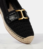 Chloé Marcie leather-trimmed crochet espadrilles