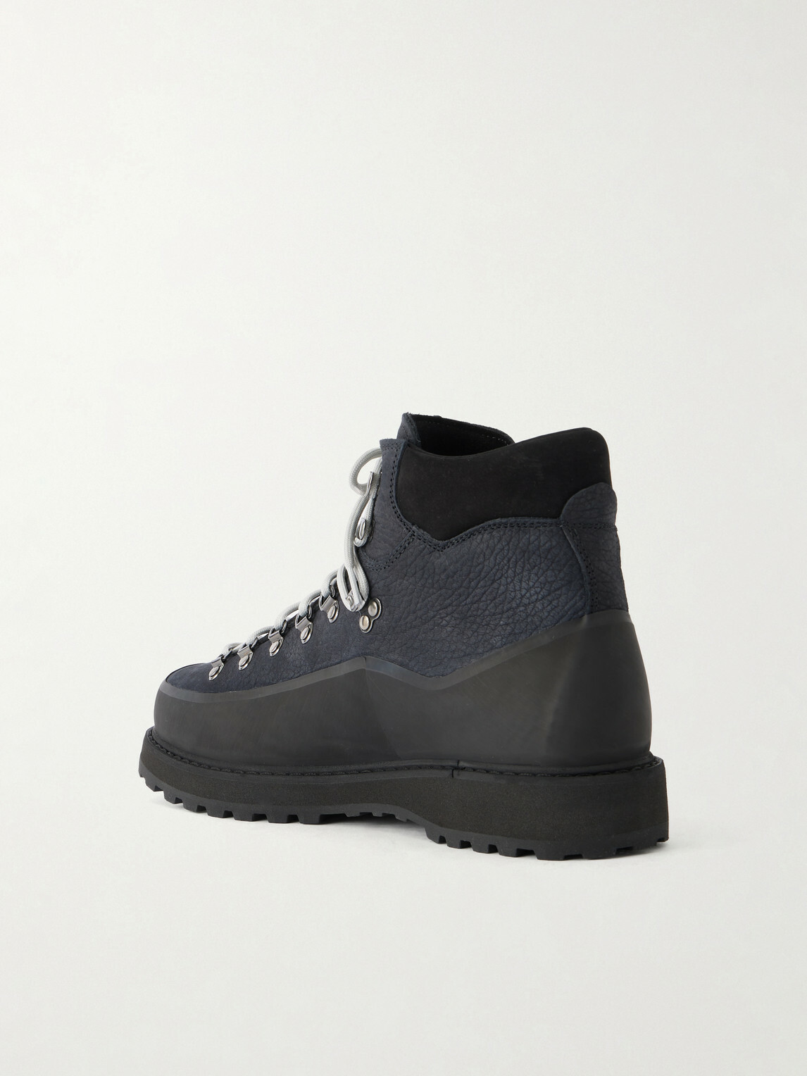 Diemme - Roccia Vet Rubber-Trimmed Leather Hiking Boots - Black