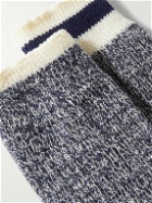Beams Plus - Rag Pack of Two Striped Ribbed Cotton-Blend Socks