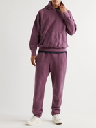 Les Tien - Tapered Garment-Dyed Cotton-Jersey Sweatpants - Purple