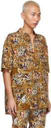 LU'U DAN SSENSE Exclusive Beige Leopard Collage Shirt