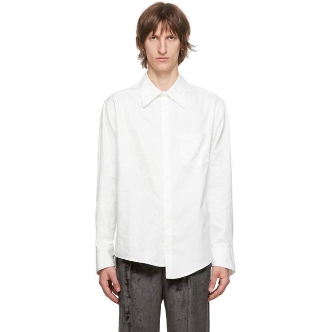 Photo: Sulvam White Oxford Right Embroidered Shirt