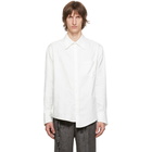 Sulvam White Oxford Right Embroidered Shirt