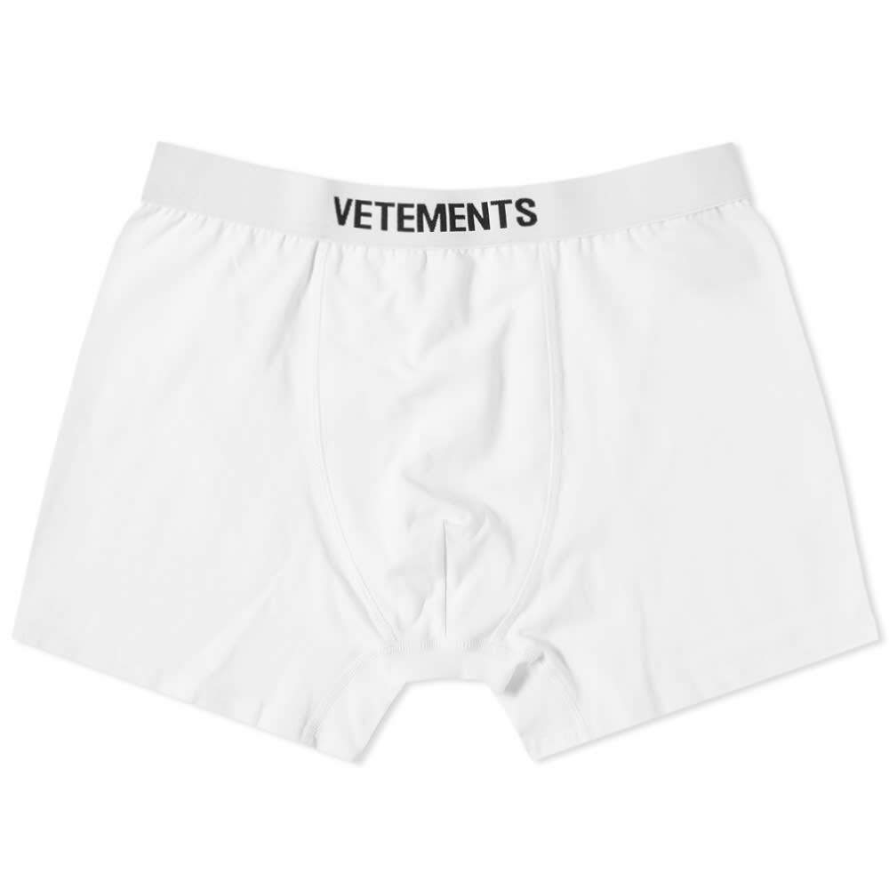 Photo: VETEMENTS Men's Logo Boxer Short in White