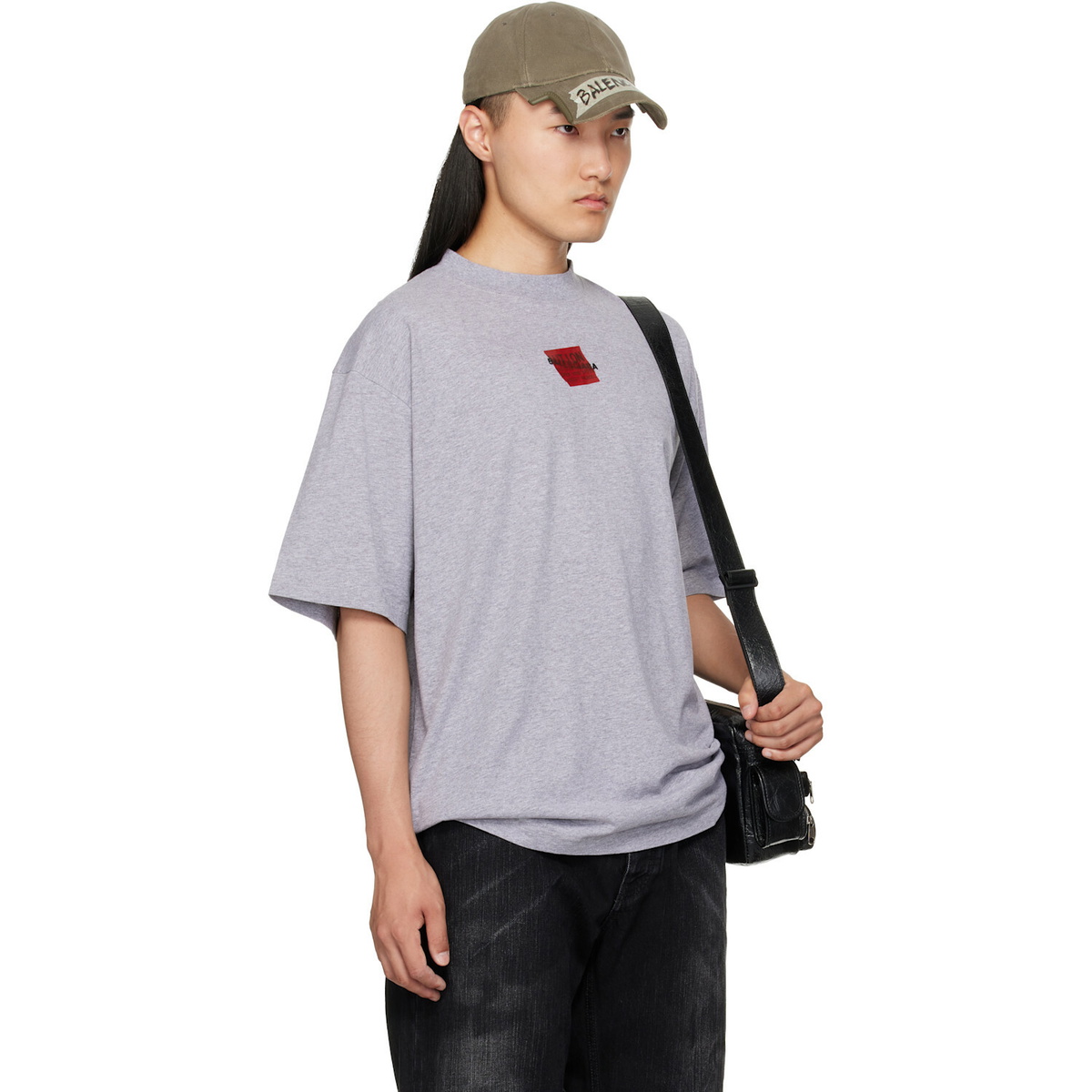 Balenciaga Grey Taped T-Shirt