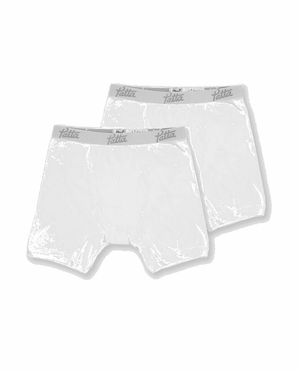 Photo: Patta Patta Underwear Boxer Briefs 2 Pack White - Mens - Boxers & Briefs