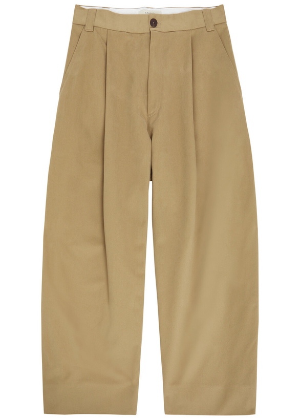 Photo: Studio Nicholson Pleated Wide-leg Trousers Tan