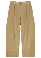 Studio Nicholson Pleated Wide-leg Trousers Tan