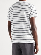 Club Monaco - Striped Cotton-Terry T-Shirt - White