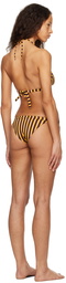 Dries Van Noten Yellow & Burgundy Gwen Bikini