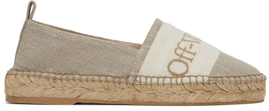 Off-White Beige Bookish Espadrilles