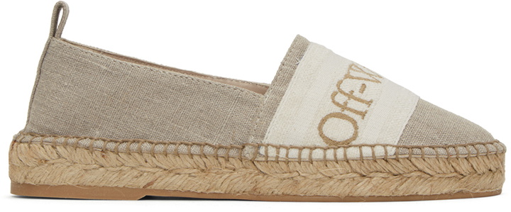 Photo: Off-White Beige Bookish Espadrilles