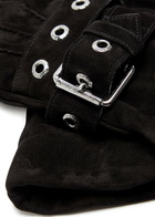 Vivienne Westwood Belt Buckle Suede Gloves Black