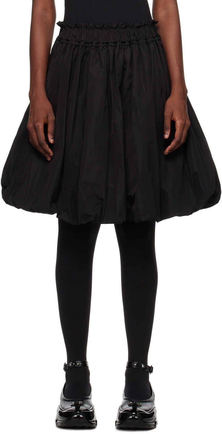 Simone Rocha Black Gathered Miniskirt Simone Rocha