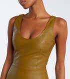 Alex Perry Leather midi dress