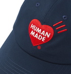 Human Made - Logo-Embroidered Cotton-Twill Baseball Cap - Blue