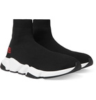 Balenciaga - Speed Sock Stretch-Knit Slip-On Sneakers - Men - Black