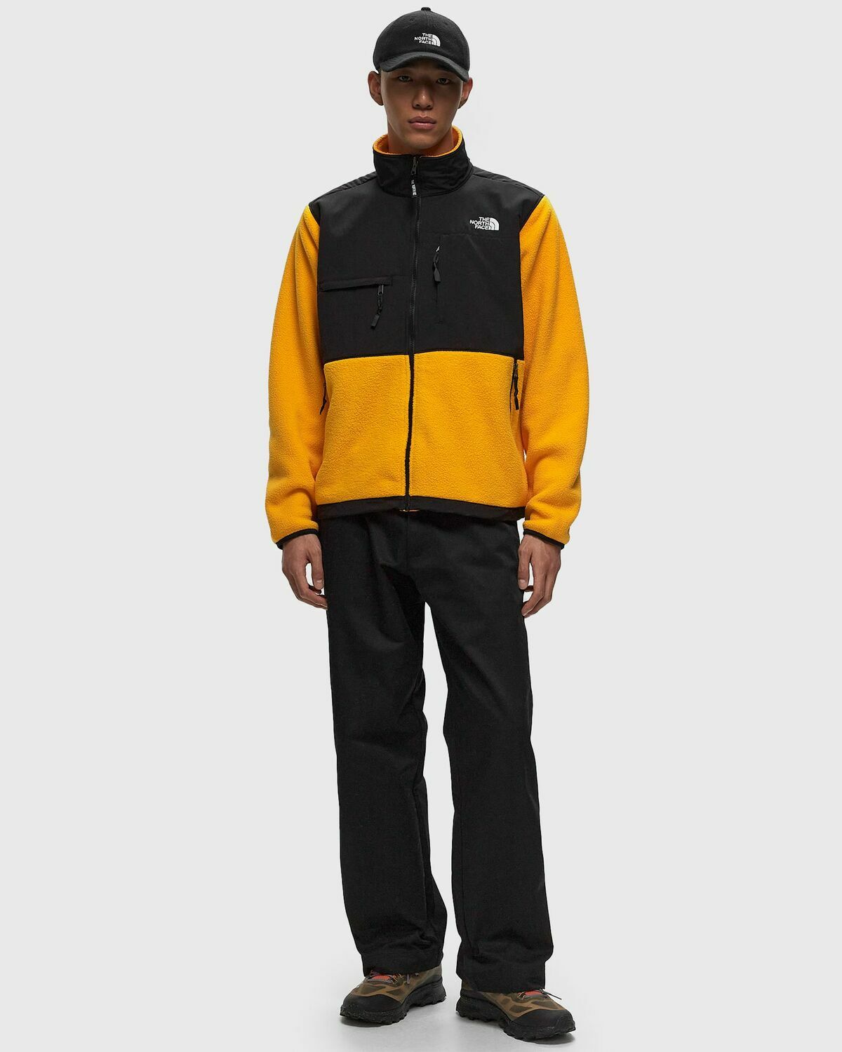The North Face Retro Denali Jacket Black/Yellow Fleece Jackets