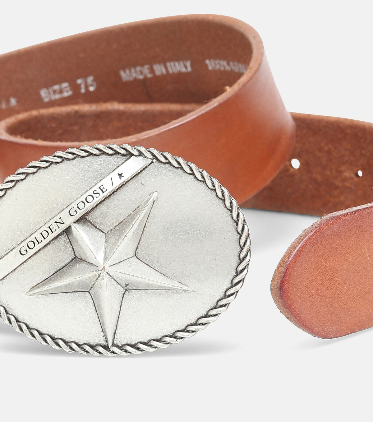 Golden Goose - Star Buckle leather belt