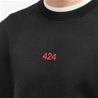 424 Men's Logo Crew Sweat in Black