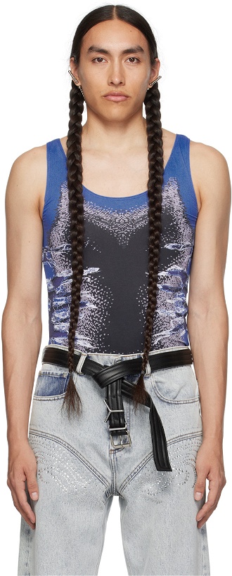 Photo: Y/Project Blue Whisker Print Tank Top