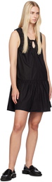 GANNI Black Dropped Waist Minidress