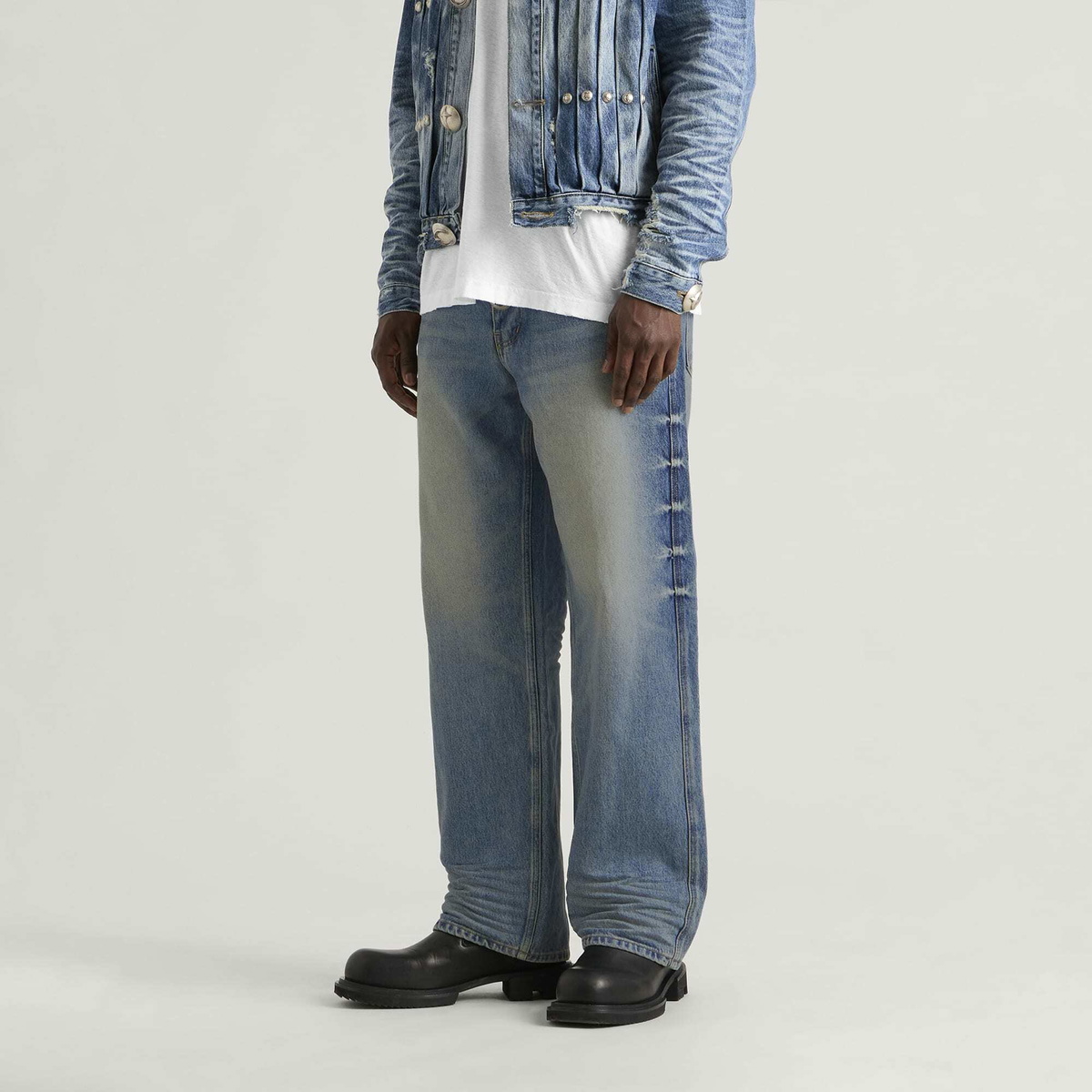 Thug Club Men's Extendo Denim Pants in Blue