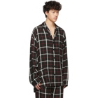 Balenciaga Black Check Pajama Shirt