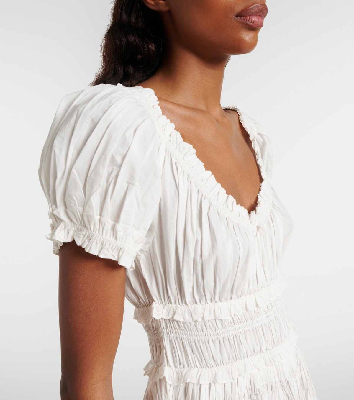 Dôen Leanne cotton poplin midi dress