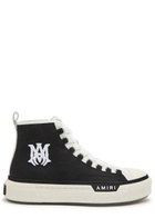 Amiri MA Court Hi Logo-embroidered Canvas Sneakers Black