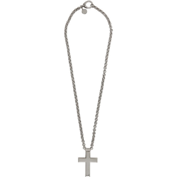 Photo: Givenchy Silver Thick 2G Cross Necklace