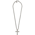 Givenchy Silver Thick 2G Cross Necklace