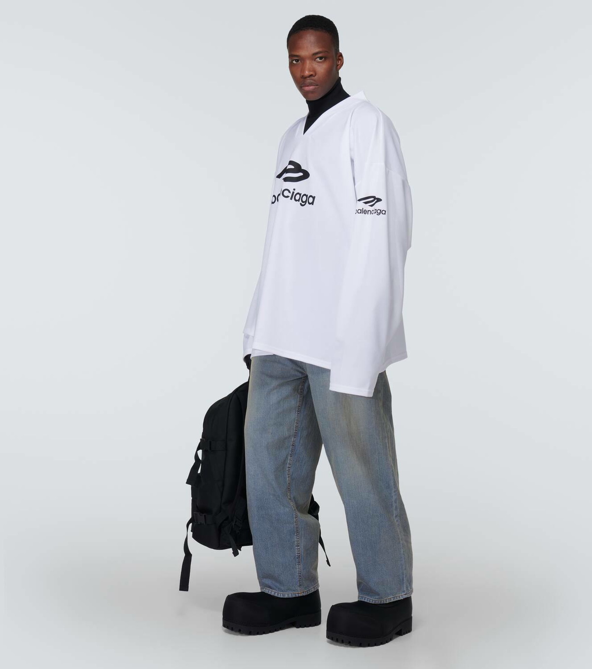 Balenciaga Waterproof wide-leg jeans