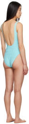 Versace Underwear Blue Dua Lipa Edition One-Piece Swimsuit