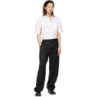 Comme des Garcons Shirt Black Carded Wool Gabardine Trousers