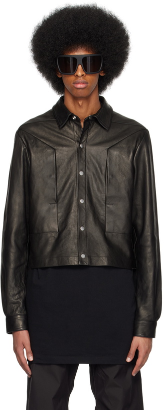 Photo: Rick Owens Black Alice Strobe Leather Jacket