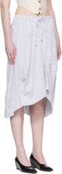 Vivienne Westwood White & Blue Aerodrome Midi Skirt