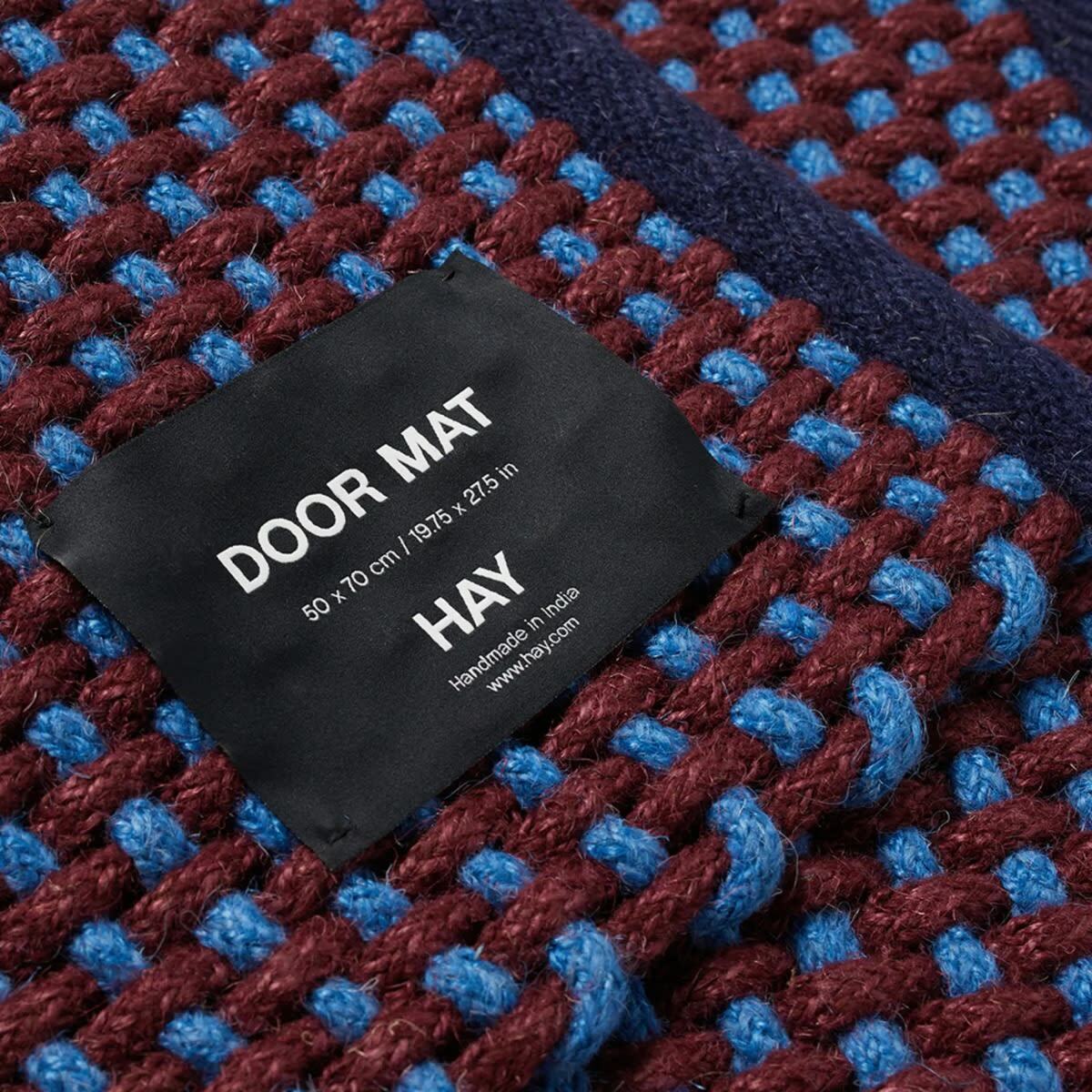 HAY Jute Door Mat in Burgundy 