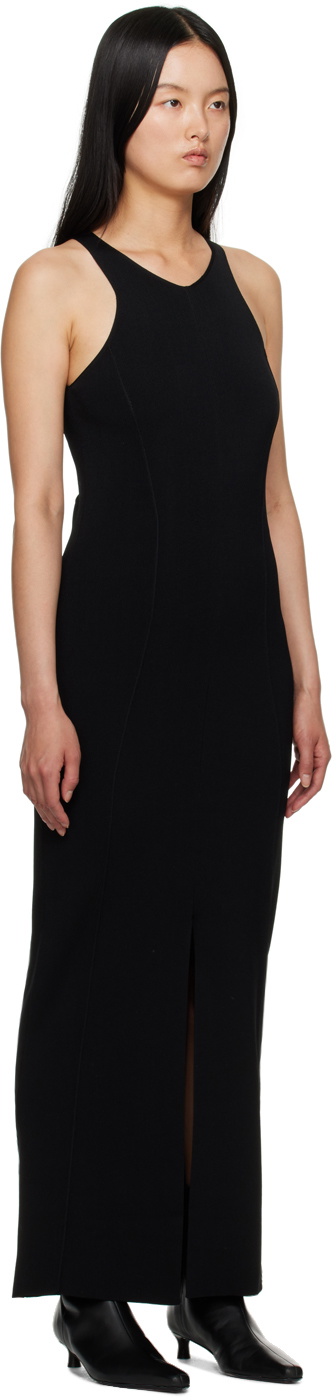 Nanushka Black Elia Midi Dress