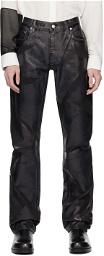 Helmut Lang Black Foiled Jeans