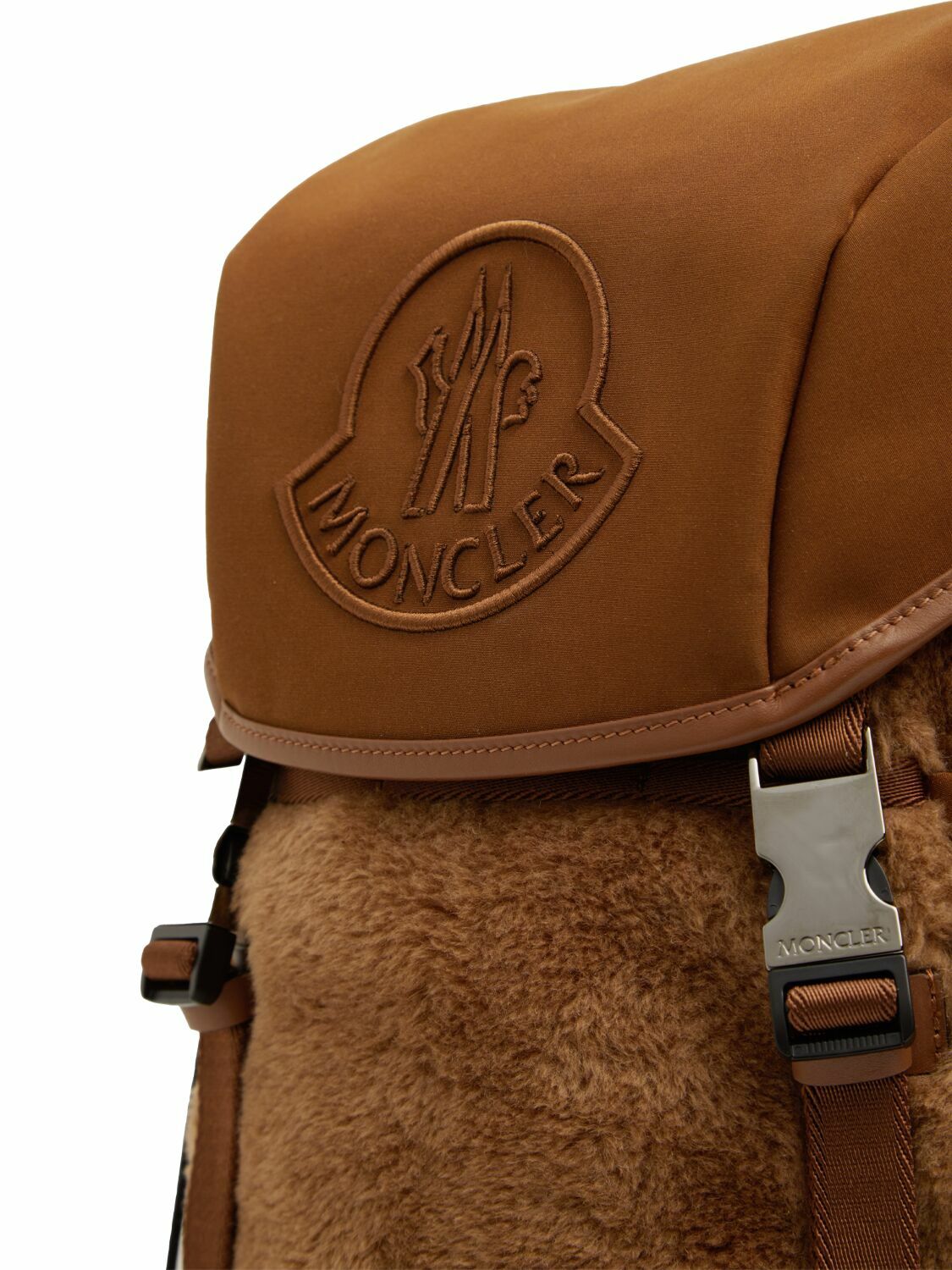 Moncler Logo Backpack Wool Moncler Pierrick Wool Backpack - Blue | Editorialist main image 3