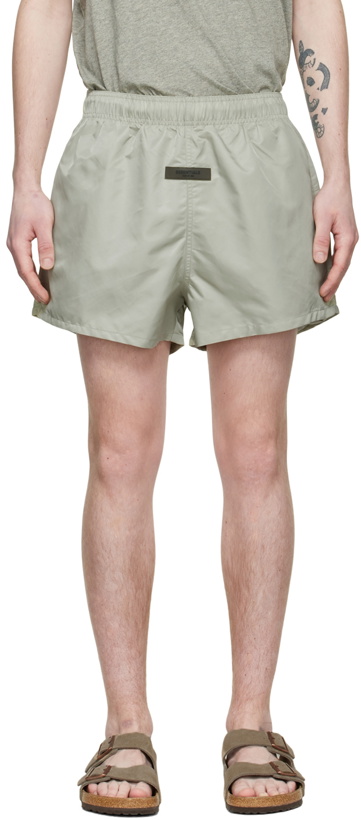 Photo: Essentials Green Nylon Shorts