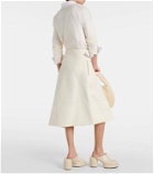 Jil Sander Asymmetric cotton midi skirt